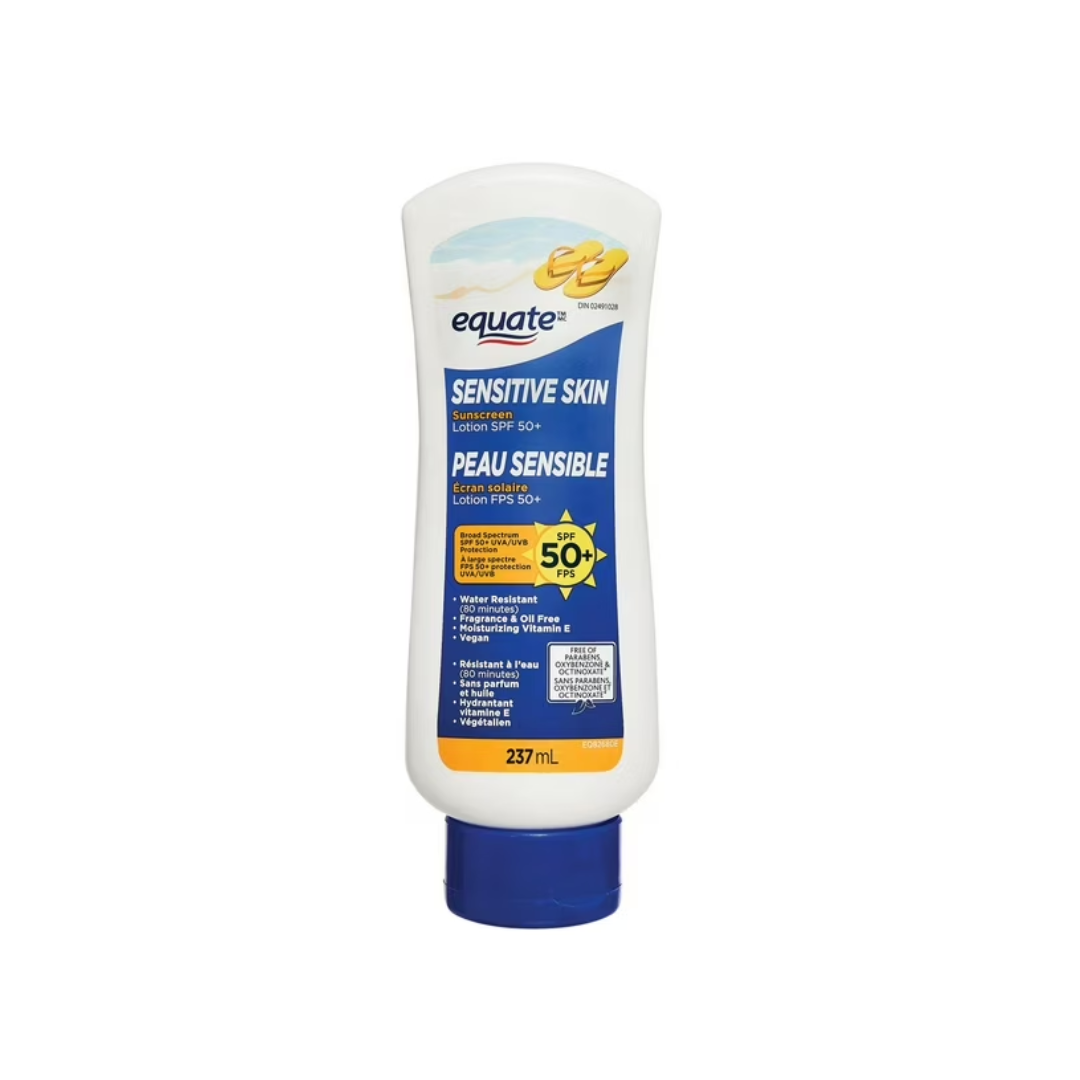 Equate Sensitive Skin SPF 50+ Sunscreen Lotion