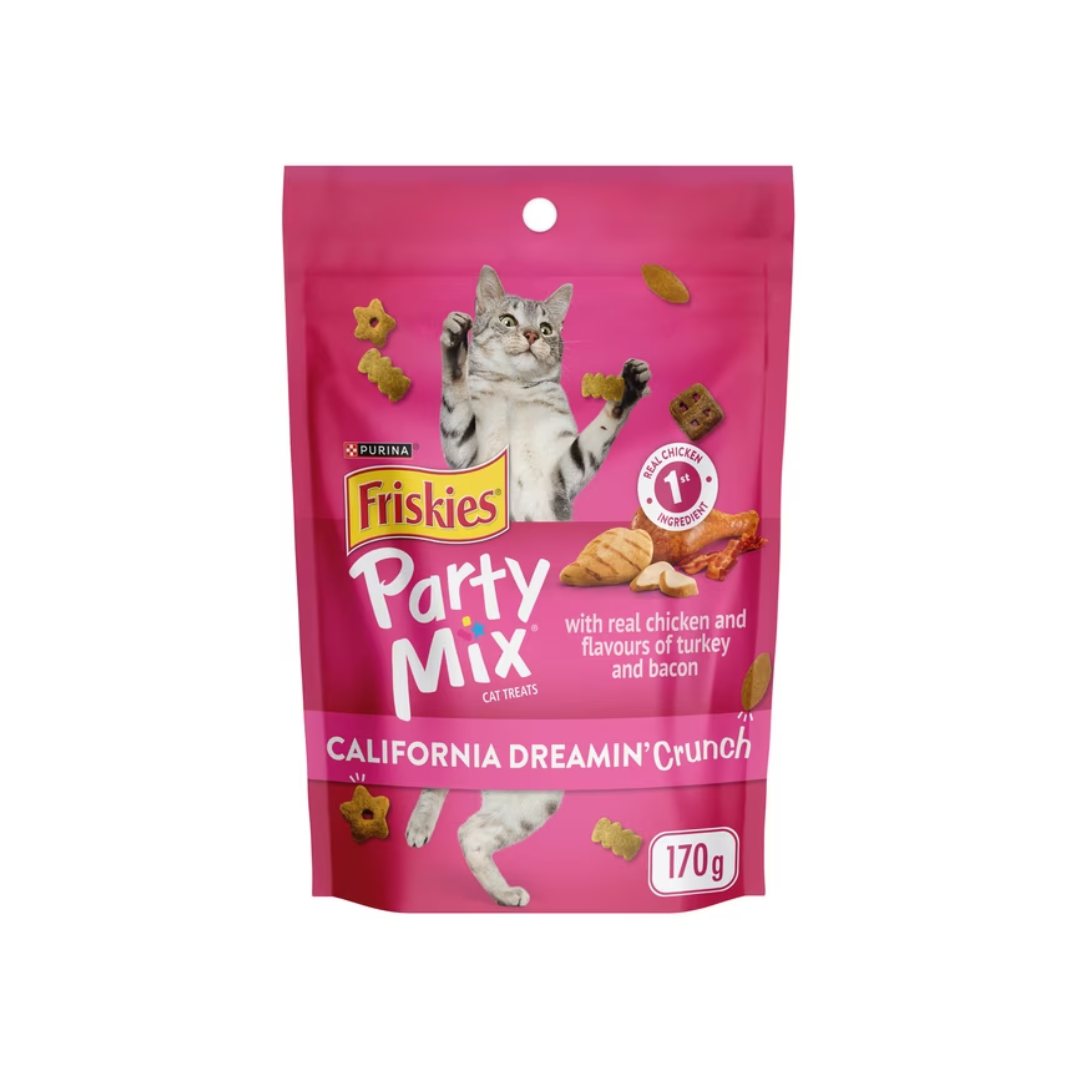 Friskies Party Mix California Dreamin' Crunch, Cat Treats 170g