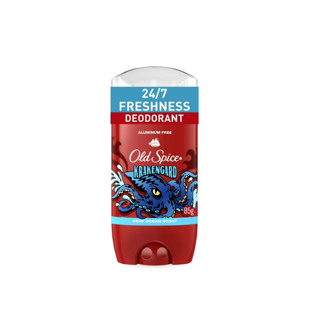 Old Spice Aluminum Free Deodorant for Men, 24/7 Freshness, Long Lasting Odor Protection, Krakengard 85g