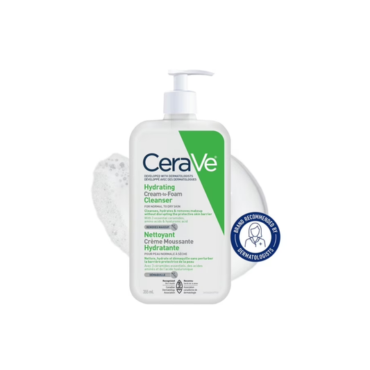 CeraVe Cream-to-Foam Cleanser with Ceramides and Amino Acids 