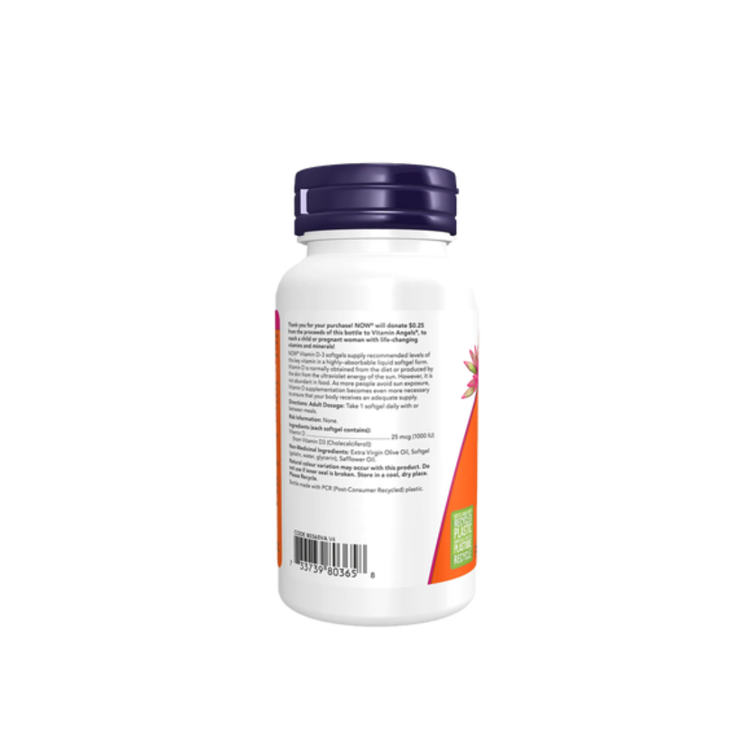NOW Vitamin D-3 1000 IU 180 Softgels