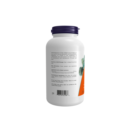 NOW Magnesium Citrate 90 Softgels