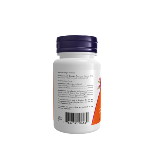 NOW Vitamin B-12 1000mcg 100 Chewable Lozenges