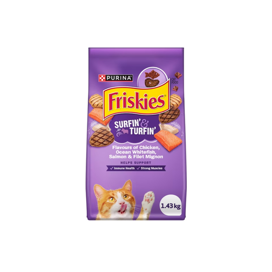 Friskies Surfin' & Turfin', Dry Cat Food 1.4kg