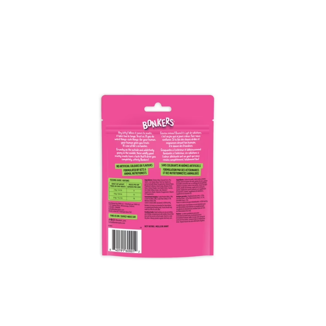 Bonkers Bites Catnip & Chick 'N' Cheddar Flavour Crunchy & Soft Treats for Cats