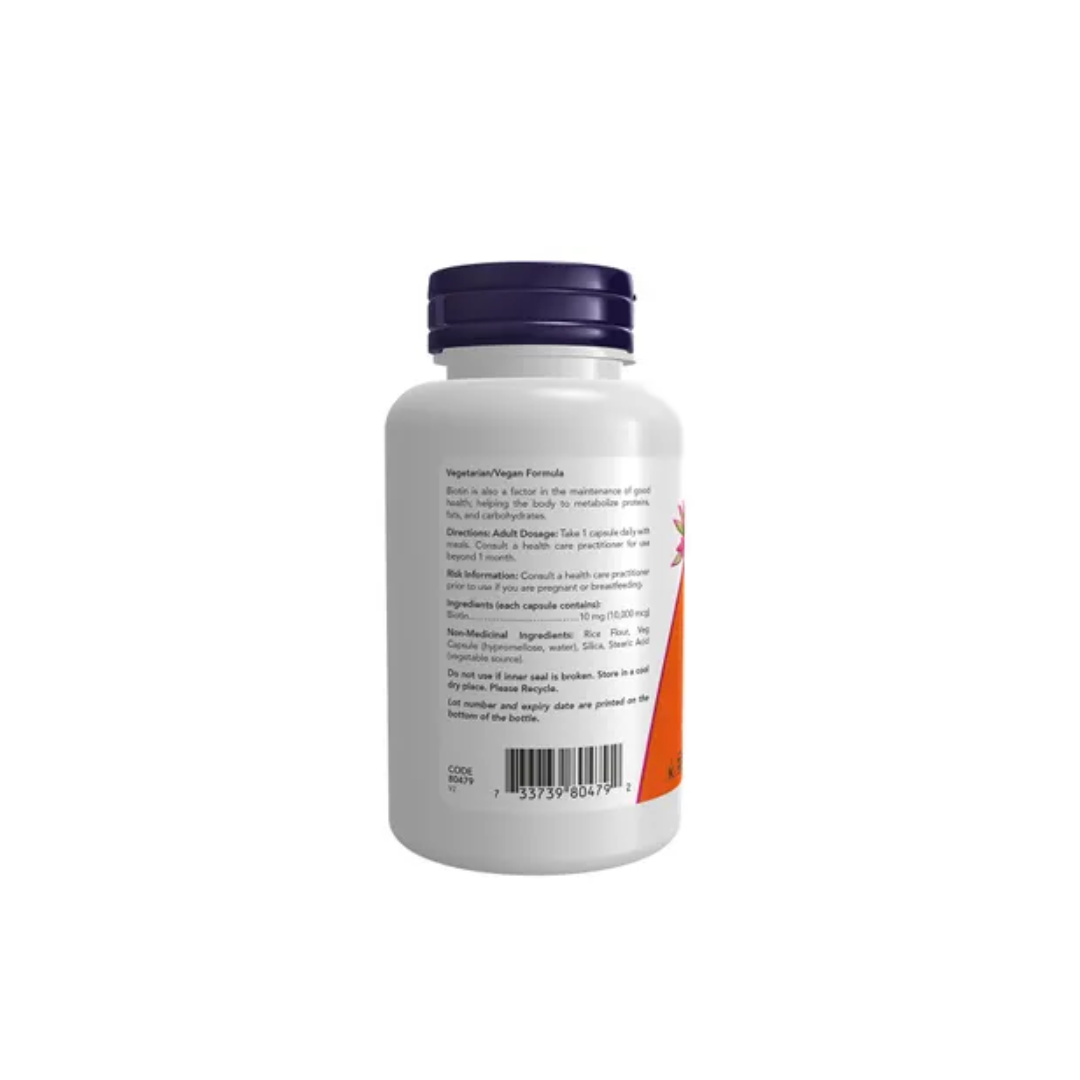 NOW Biotin 10,000mcg 120 Veggie Caps