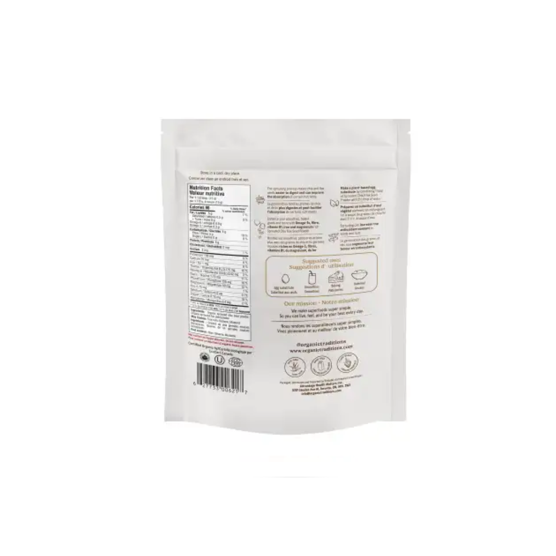 Organic Traditions Sprouted Chia Flax Seed Powder 454g