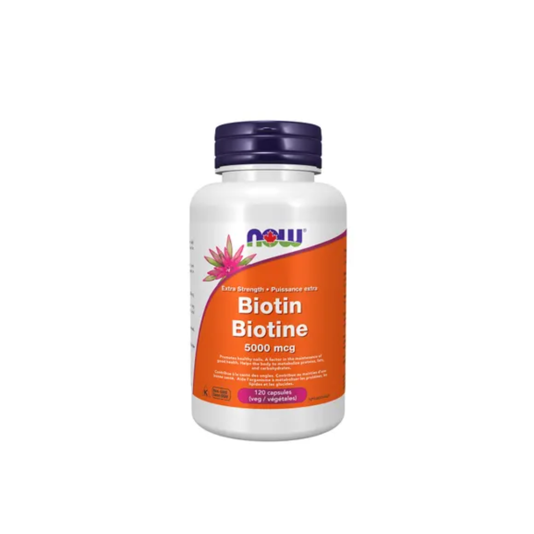 NOW Biotin 5000mcg 120 Veggie Caps