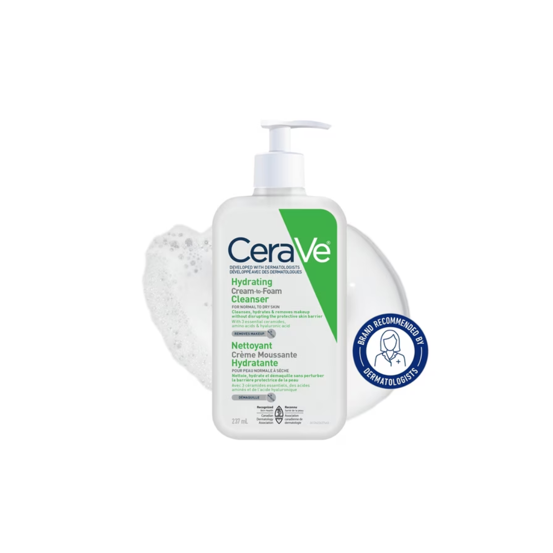 CeraVe Cream-to-Foam Cleanser with Ceramides and Amino Acids