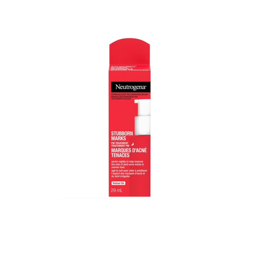 Neutrogena Stubborn Marks PM Acne Treatment, Retinol Skin Care, Post-acne marks exfoliator 29ML
