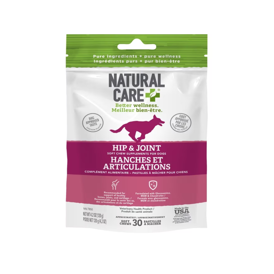 Natural Care Hip & Joint Chicken Daily Chews Dog Supplement 30 soft chews