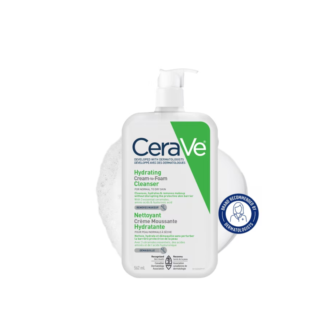 CeraVe Cream-to-Foam Cleanser with Ceramides and Amino Acids