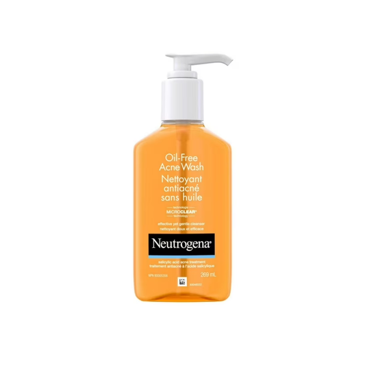 Neutrogena Oil-Free Acne Wash, Facial Cleanser with 2% Salicylic Acid Acne Treatment 269ml