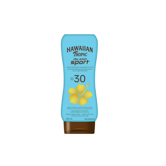 Hawaiian Tropic Island Sport Sweat Resistant Sunscreen Lotion, SPF 30