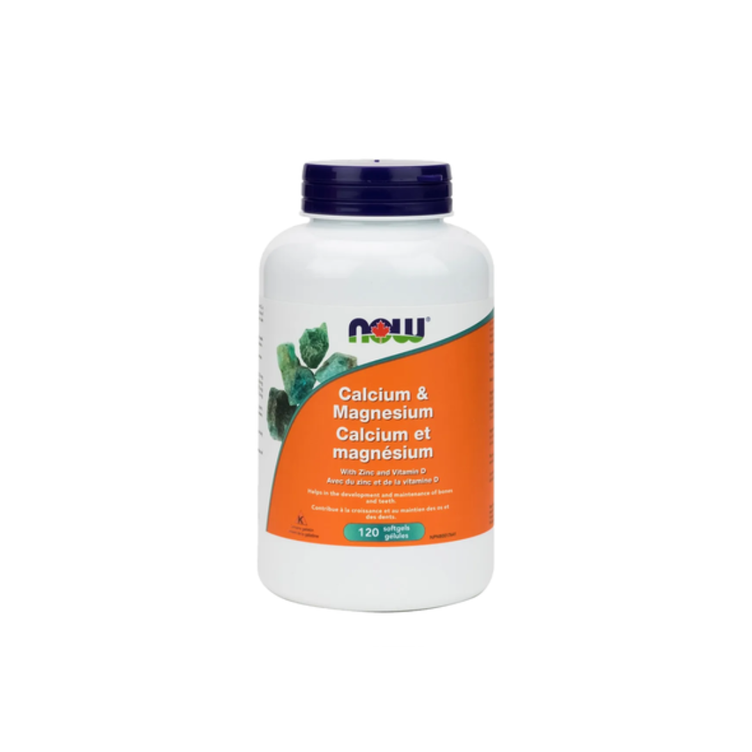 NOW Calcium & Magnesium With Zinc and Vitamin D 120 Softgels