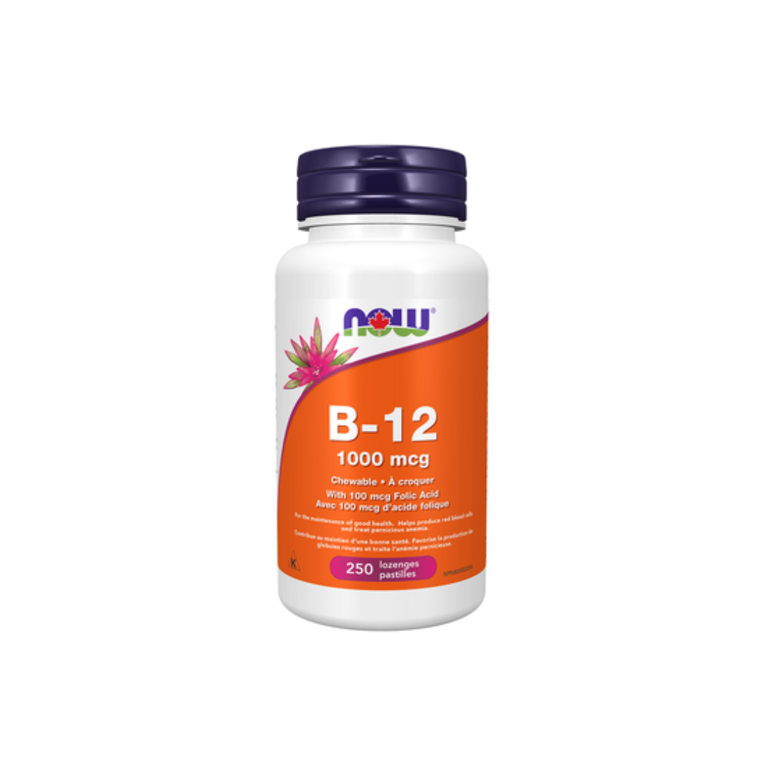 NOW Vitamin B-12 1000mcg 250 Chewable Lozenges