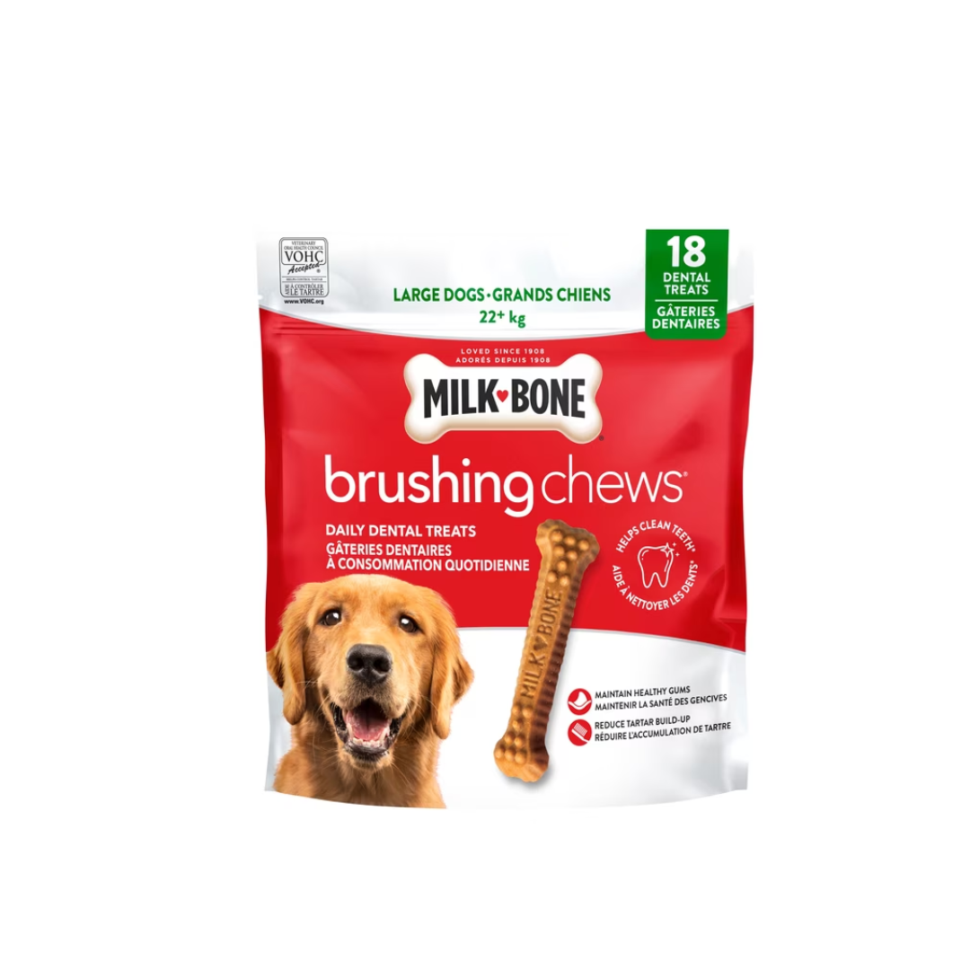 Milk-Bone Brushing Chews Dental Dog Treats for Large Dogs