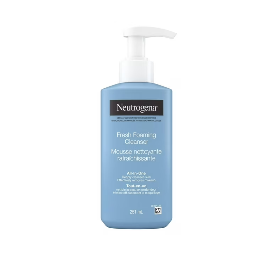 Neutrogena Fresh Foaming Facial Cleanser, All-In-One Makeup Remover Face Wash 251ml