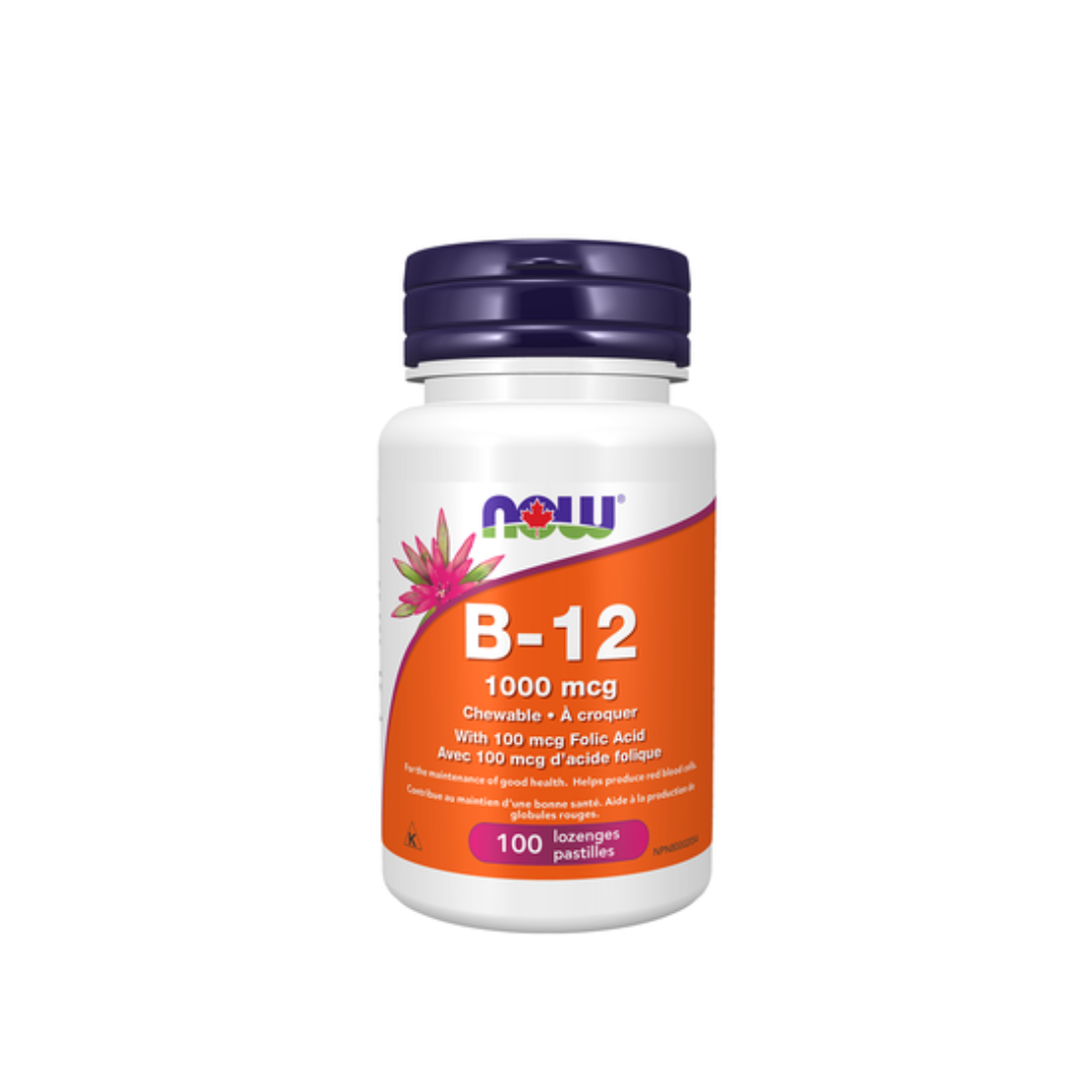 NOW Vitamin B-12 1000mcg 100 Chewable Lozenges