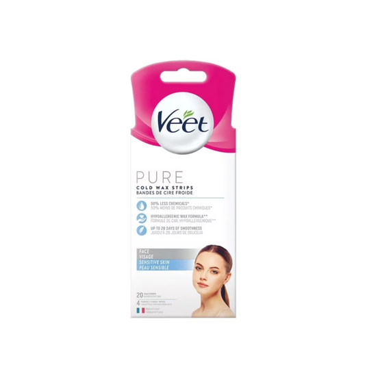 VEET® PURE Face Cold Wax Strips for Sensitive Skin
