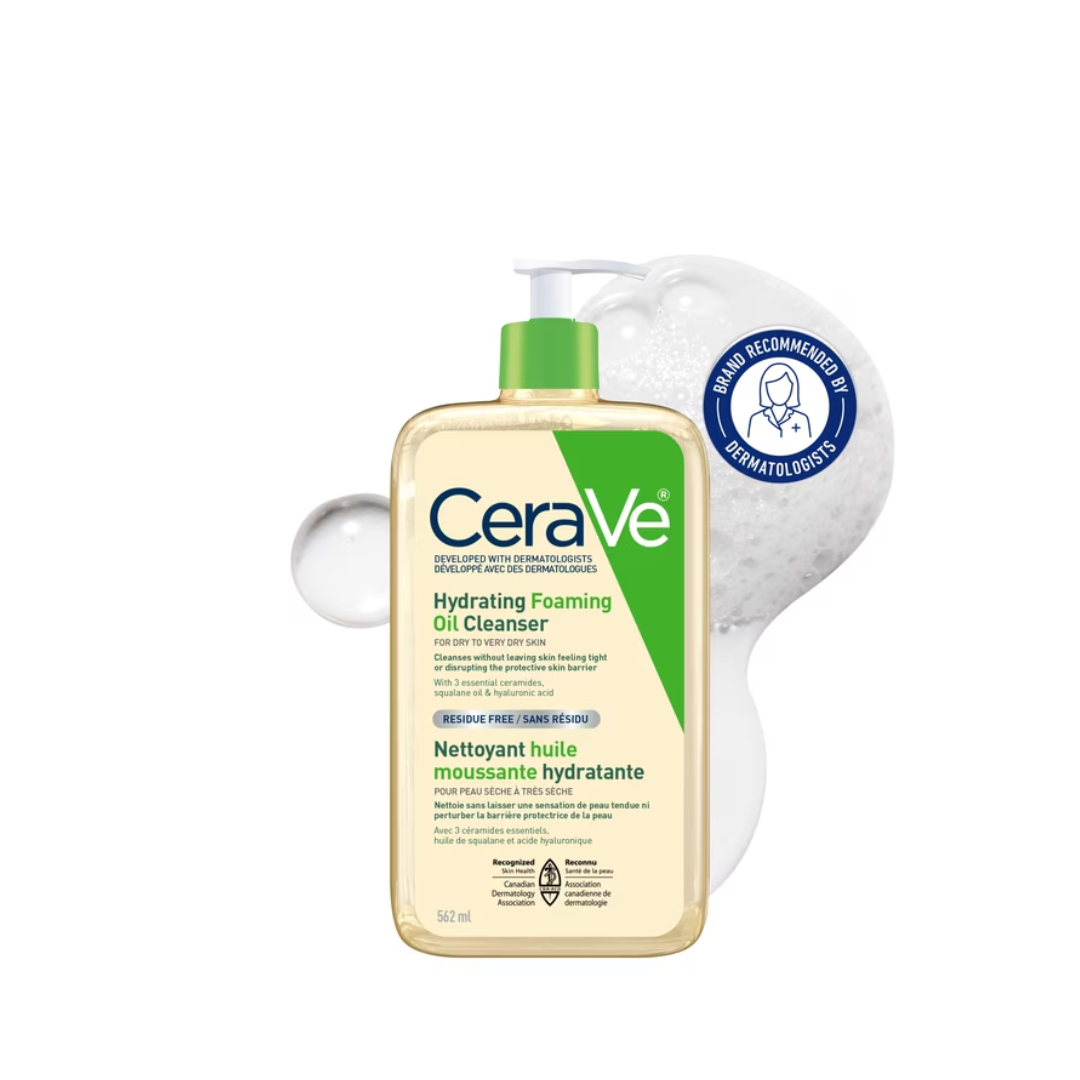 CeraVe Hydrating Foaming Oil Cleanser with Squalane Oil and Ceramides