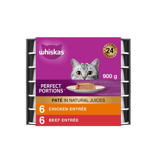 Whiskas Perfect Portions Meaty Selections Paté Adult Wet Cat Food