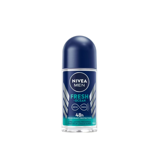 NIVEA MEN Fresh Ocean Roll-On Deodorant for Men, 50ml